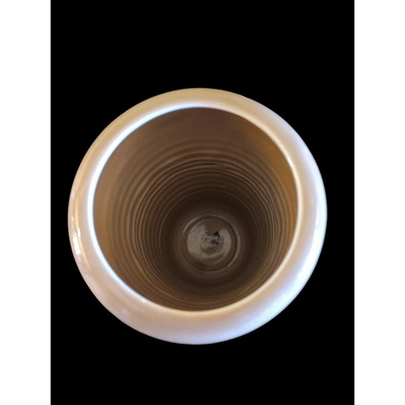 Beautiful Hand Thrown Tall Flower Vase Beige Cream Glaze Leaf‎ Pattern - Picture 5 of 9